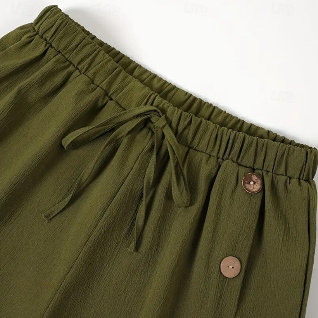 Women's Bermuda shorts Shorts Summer Shorts Burmuda Shorts Vacation Fashion Casual Daily Knee Length Mid Waist Solid Color Plain Drawstring Elastic Waist Comfort Quick Dry Soft Inelastic Streetwear 2026 - $22.99 –P6