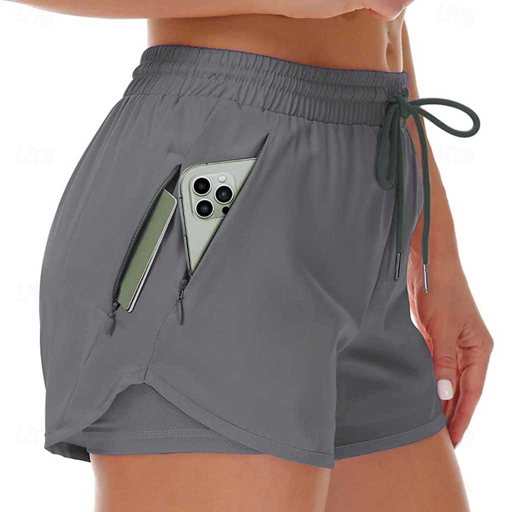 Per donna Shorts sportivi Shorts Pantaloncini Estivi Shorts da Spiaggia Vacanza Moda Casual Quotidiano Corto Misura del girovita medio Coulisse Fascia Elastica Tasca con cerniera Asciugatura Rapida del 2026 a $24.99 –P9