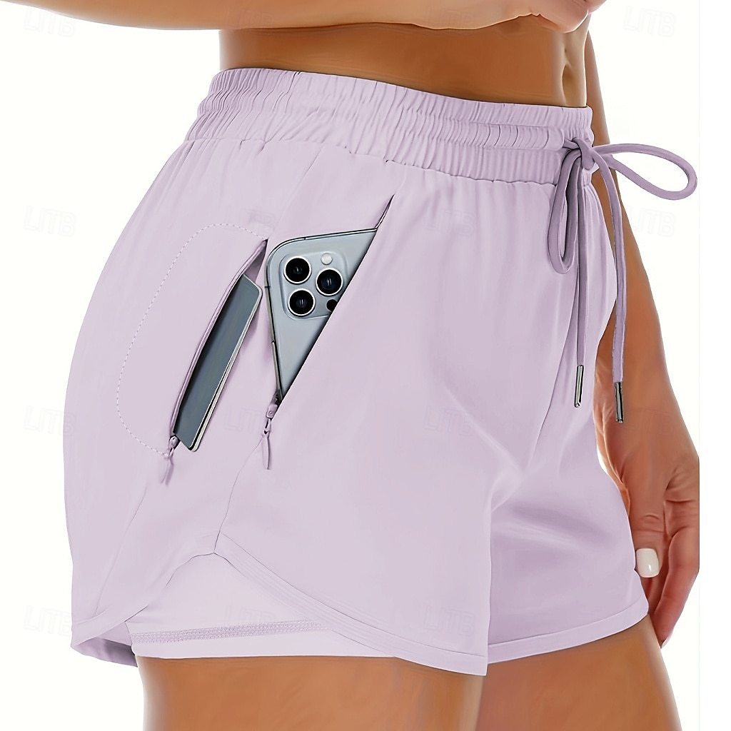 Per donna Shorts sportivi Shorts Pantaloncini Estivi Shorts da Spiaggia Vacanza Moda Casual Quotidiano Corto Misura del girovita medio Coulisse Fascia Elastica Tasca con cerniera Asciugatura Rapida del 2026 a $24.99 –P10