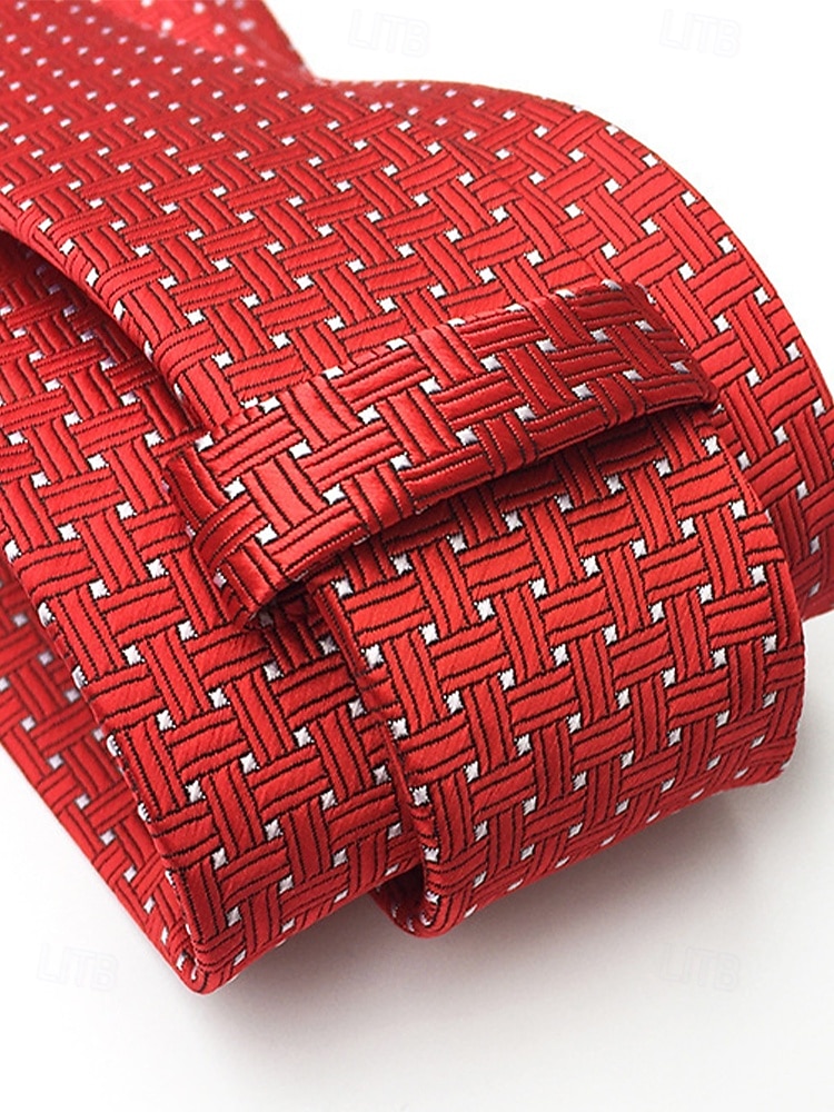 Мужской галстук из полиэстера – разнообразные цвета, элегантный плетеный дизайн, идеально подходит для свадеб, вечеринок и деловых поездок. 2026 - $11.99 –P8