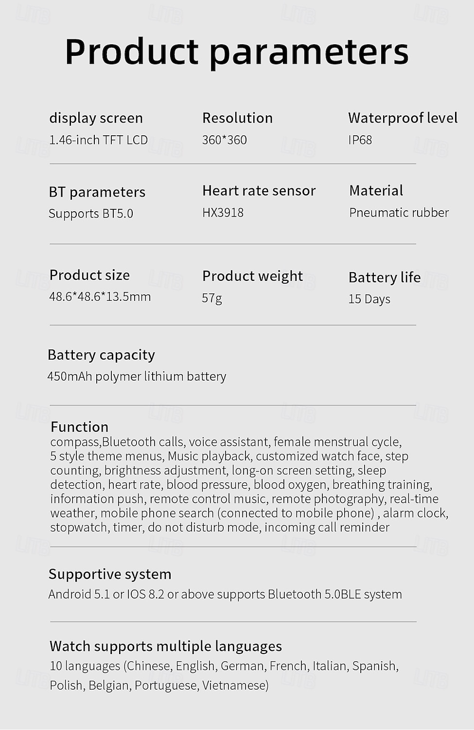 Relógio inteligente Lokmat Zeus 6 Pro de 1,46 polegadas com Bluetooth, chamadas, pedômetro, lembrete de chamadas e rastreador de atividades. Compatível com Android e iOS. Unissex, longa duração da bateria, chamadas em modo mãos-livres, à prova d'água IP68 de 2026 por QAR 200.93 –P20