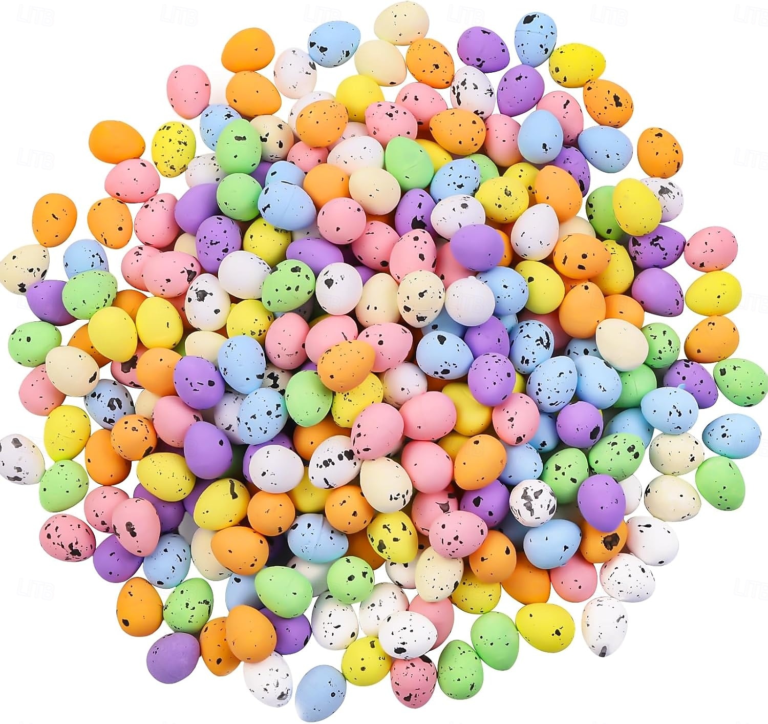 100 kpl miniatyyripääsiäismunia keinotekoisia vaahtomunia pilkullisia munia pieniä pastellivärisiä koristeellisia pääsiäislinnunmunia korin täyteaineiksi kevätjuhlien suosikkeihin seppeleiden 2026 - $9.99 –P1
