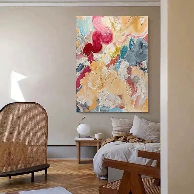 Handmade Oil Painting Canvas Wall Art Decoration Modern Dopamine Color Abstract Texture for Home Decor Frame Hanging/Rolled Frameless Unstretched Painting 2026 - $55.99 –P2