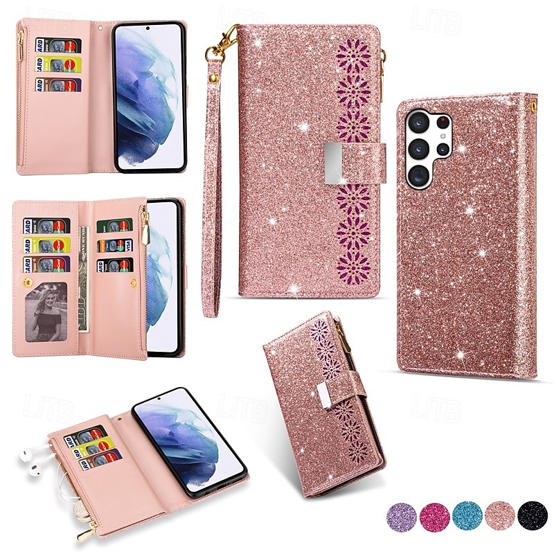 Phone Case For Samsung Galaxy S26 S26 Plus S26 Ultra Wallet Case Zipper Full Body Protective Kickstand Color Gradient sky PU Leather 2026 - $24.99 –P2