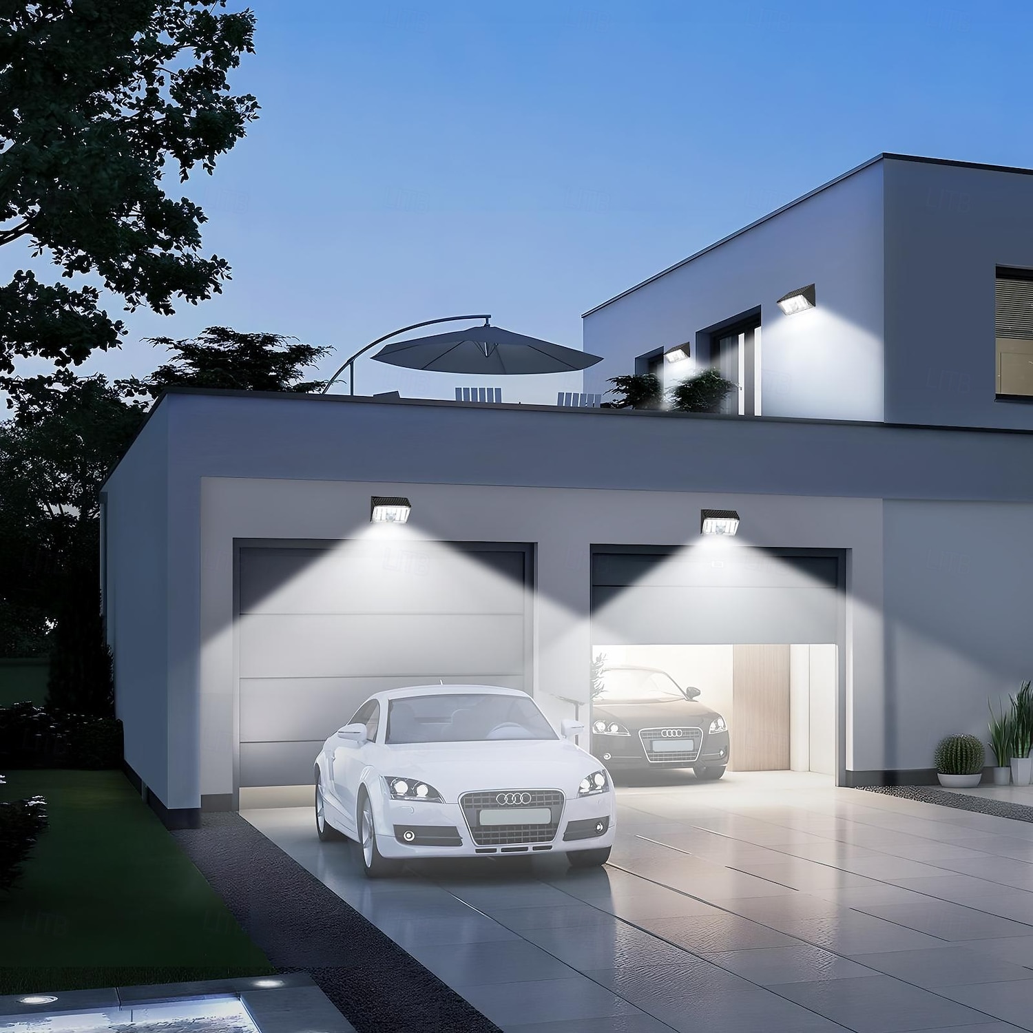 Applique murale solaire intelligente d'extérieur avec détecteur de mouvement, étanche IP65, 22 LED, 4 modes d'éclairage, lampe décorative pour jardin, cour, clôture, mur, villa, porche de 2026 ? $26.99 –P31