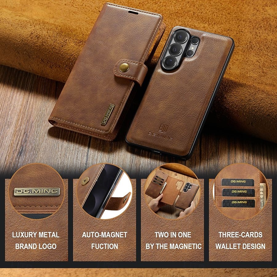 Phone Case For Samsung Galaxy S26 S26 Plus S26 Ultra Flip Cover Full Body Protective Retro Genuine Leather 2026 - $22.99 –P1