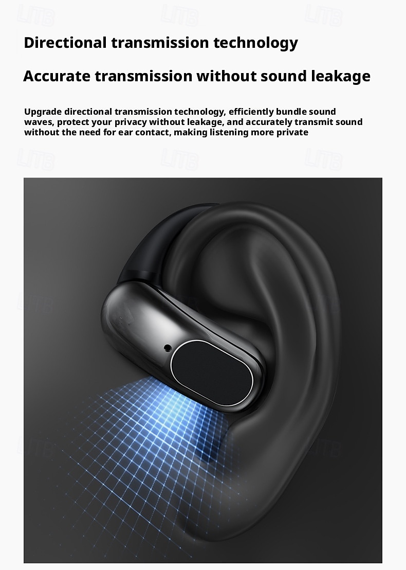 2026年 Lenovo オープンイヤークリップオンワイヤレスイヤホン、Bluetooth 5.4ヘッドホン、充電ケース付き、再生時間20時間、コンパクト &パワフルなサウンド、内蔵マイク、スポーツやワークアウトに最適な快適なフィット感のイヤホン。男女兼用。  コレクション – $29.99 –P7