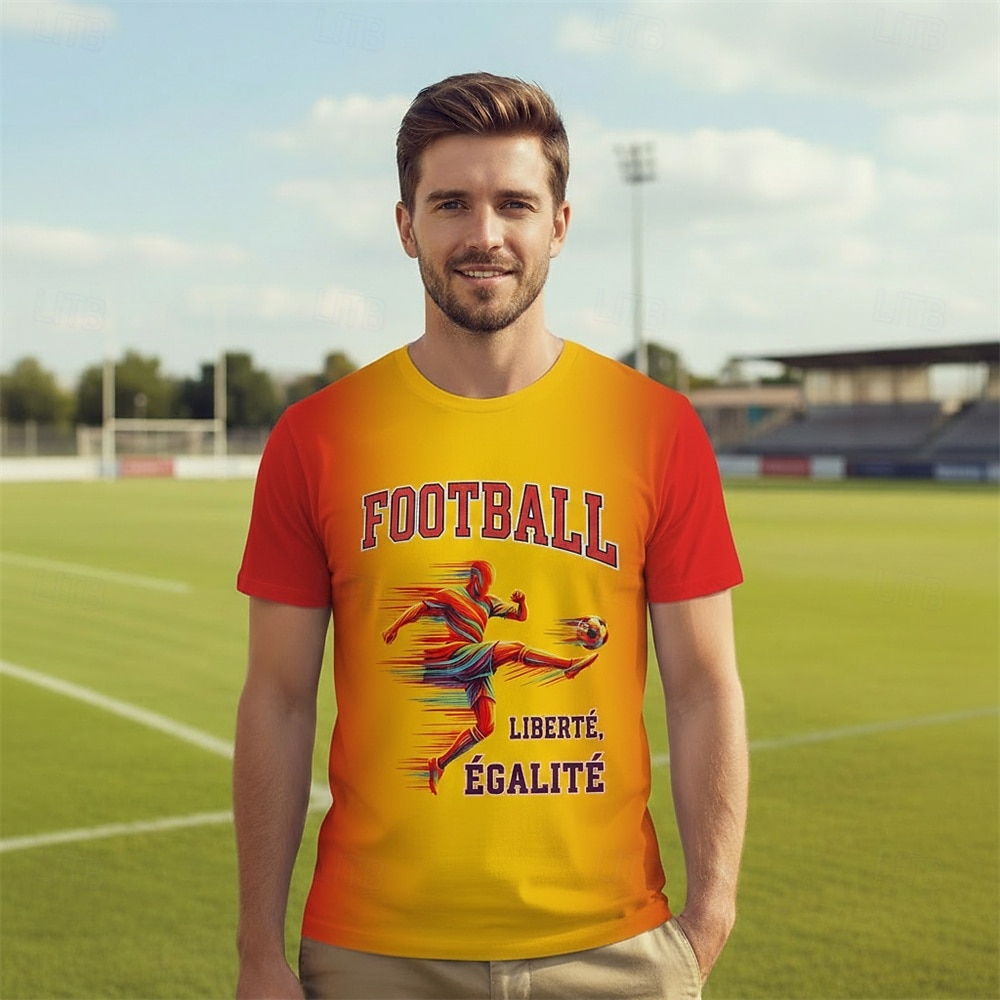 Partita mondiale di calcio 2026 Abiti Maglietta grafica Football americano Tifoso di calcio francese Patriotico Corte per Unisex Adulti Stampa 3D  per Feste Sport all'Aperto del 2026 a $18.99 –P2