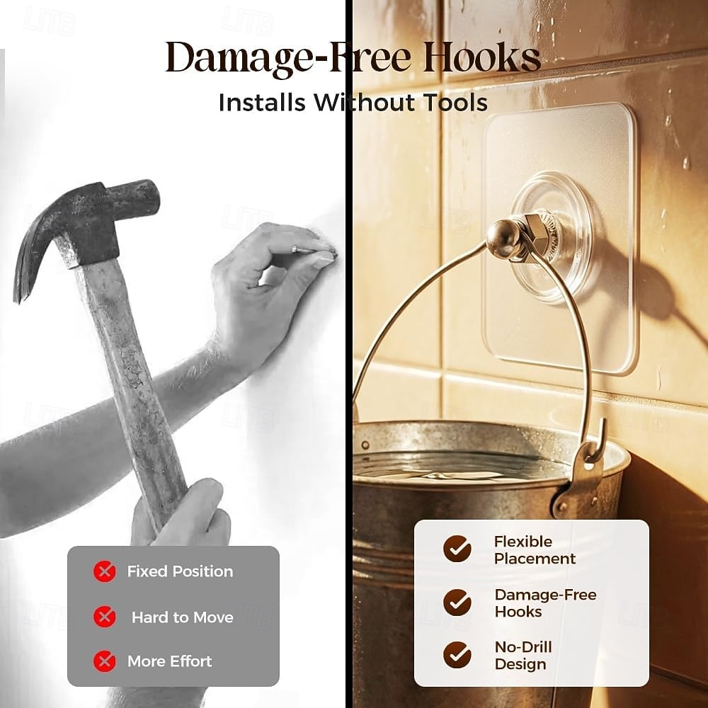 24Pcs No-Drill Screw Stickers Strong Adhesive No-Nail No Drilling Required Adhesive Wall Hooks for Picture Frames, Invisible Hanging Nails for Photo Frames, Wedding Pictures, Wall Decor 2026 - $15.77 –P2