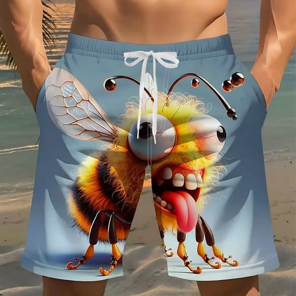 Herren Tiermotiv Krokodil 3D Zeichentrick Badehosen Badeshorts Boardshorts Mittlere Taille Lustig Strandurlaub Seitentaschen Netzfutter Elastischer Kordelzug in der Taille Designer Bekleidung 2026 - $20.99 –P2