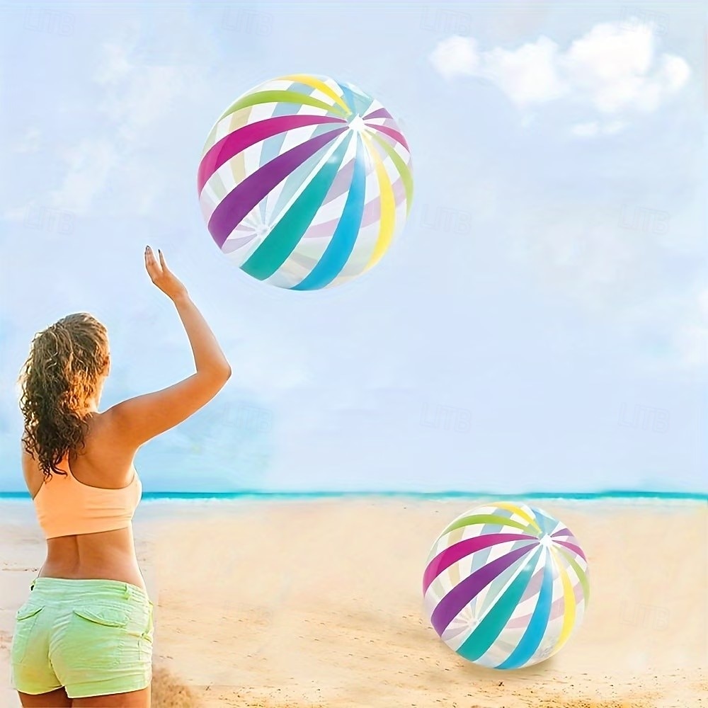 2PCS Polka Dot Beach Balls Inflatable PVC Water Play Balls with Colorful Stripes for Outdoor Pool, Swimming Pool, Beach Party Decoration and Outdoor Activities 2026 - $16.99 –P7