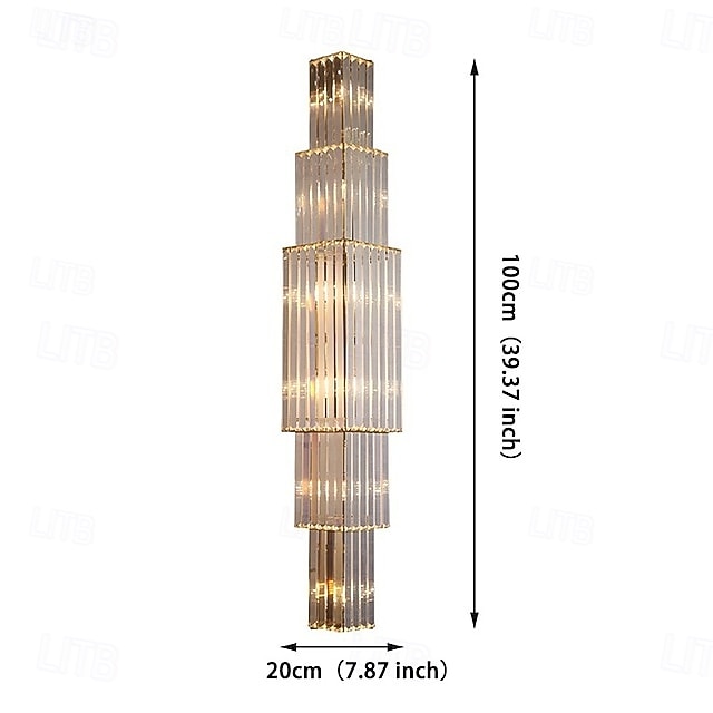 LED světlo luxusní křišťálové nástěnné svítidlo hotel projekt platba KTV chodba dekorace vila duplex budova model pokoj obývací pokoj lampy žárovka není součástí dodávky 2026 - $282.09 –P2