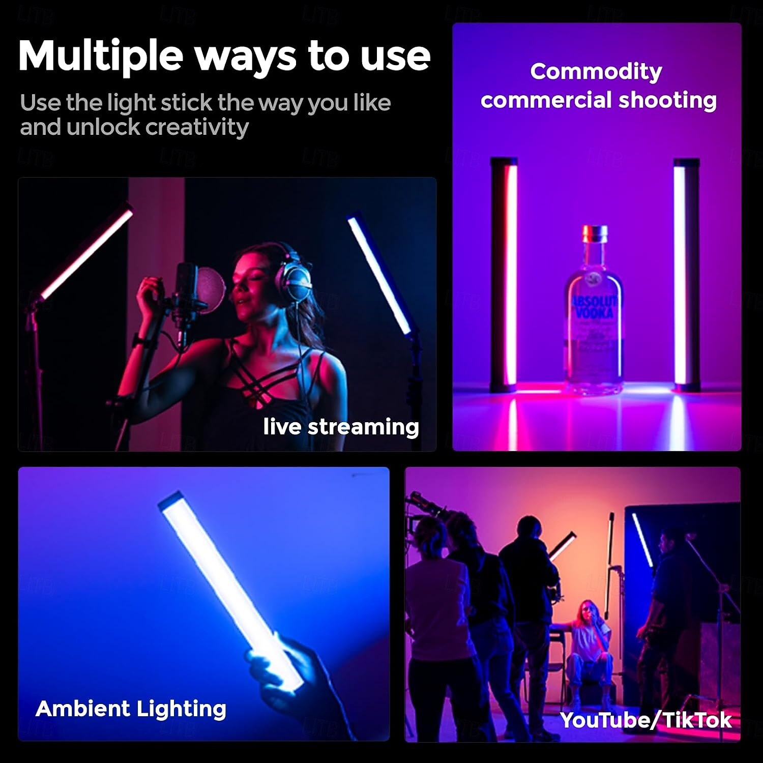 RGB Tube Light, Magnetic Handheld Light Stick, 360°Full Color LED Video Lighting Wand, 2500K-9900K, 21 Scenes, CRI 96+, for Studio Photography Vlog Recording Streaming 2026 - $161.99 –P5