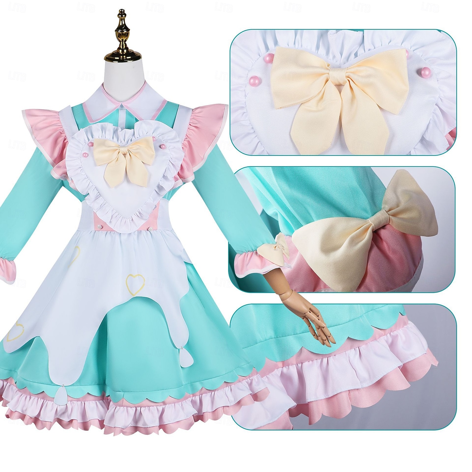 Ternos de Empregadas Anime Vestidos Roupa Baile de Máscara Trajes de cosplay Dia Das Bruxas Anime Expo Perucas Ocasiões Especiais Para Mulheres Adulto de 2026 por $100.99 –P6