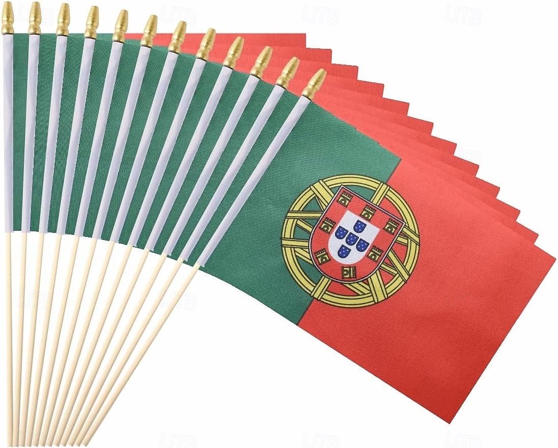 25Pack Small Portugal Flag Handheld Mini Portuguese Flags on Stick 5x8 Inch for Soccer World Summer Cup Match, Sports Events, Party Decorations, Fans Cheering 2026 - $16.99 –P1