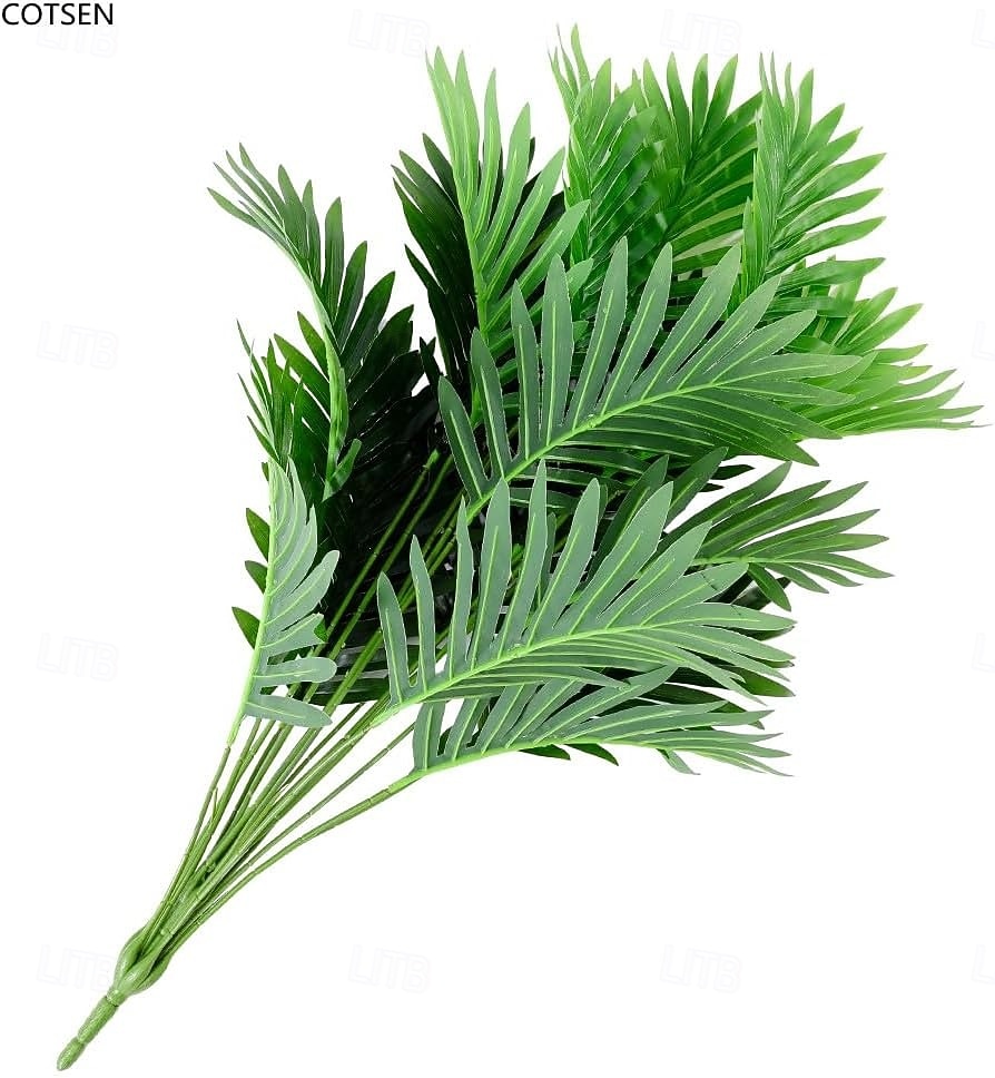 2 ks umělé arekové palmy, umělé rostliny, 30 palcové umělé rostliny, umělá palma, velké arekové palmy, tropické listy, zeleň, rodinná kancelář, vnitřní a venkovní dekorace 2026 - $21.99 –P5