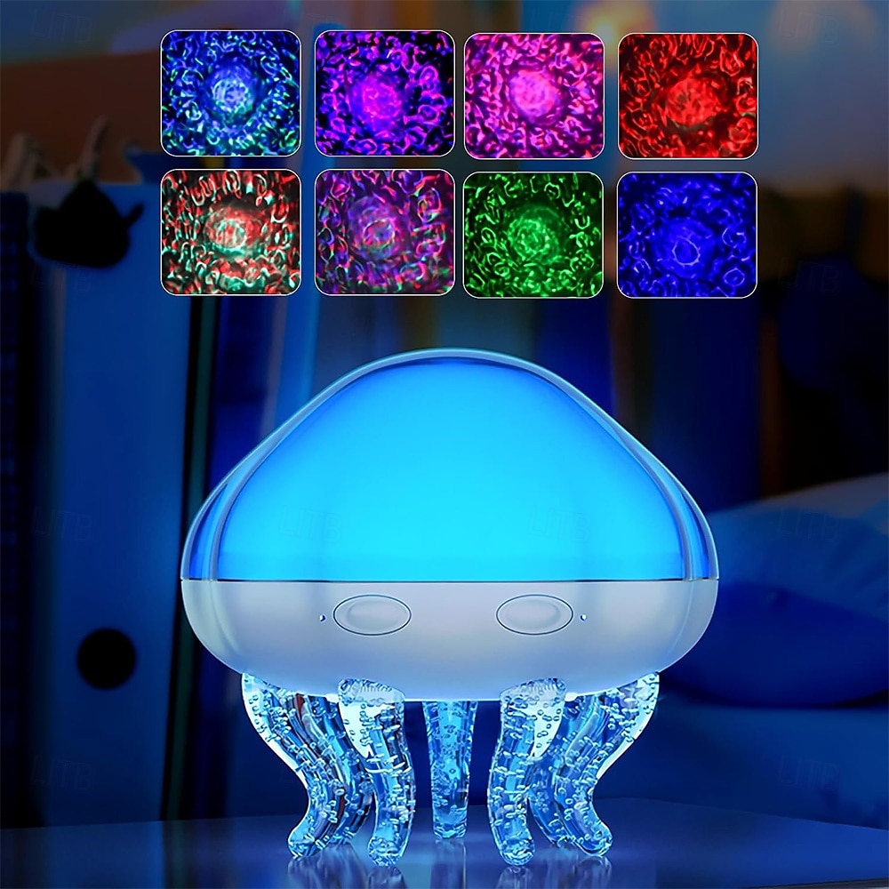 Vague océanique 2 en 1 &Projecteur de méduses avec télécommande, minuterie et arrêt automatique, veilleuse 8 couleurs pour enfants, lampe d'ambiance USB pour chambre, cadeau de Noël ou d'anniversaire de 2026 ? $53.99 –P1