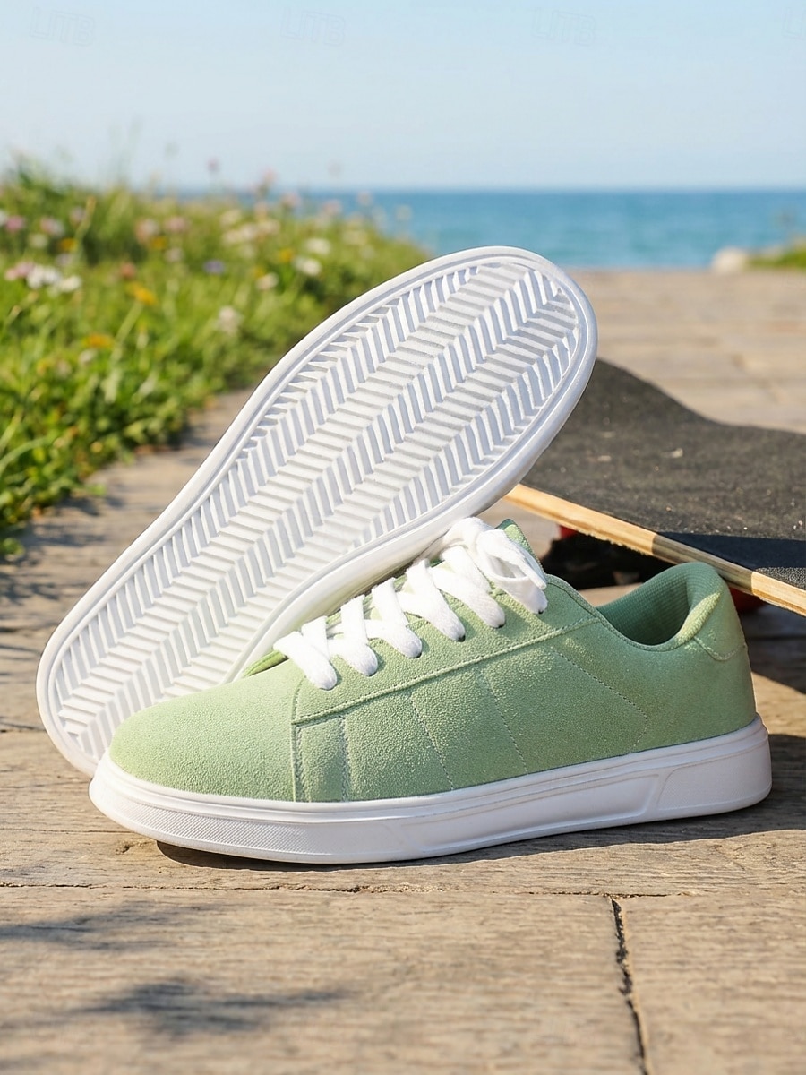 Grüne Damen-Sneaker – minimalistische Schnürschuhe für Damen, ideal für Reisen, Alltag und Shopping 2026 - $34.99 –P9