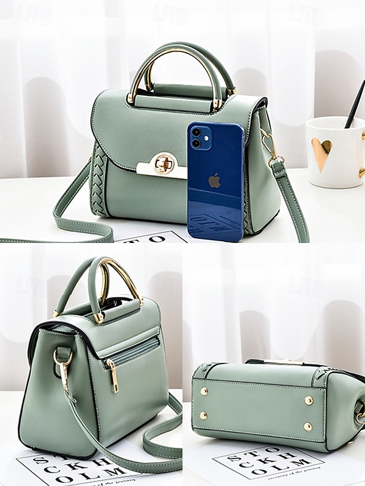 Sac à main bandoulière femme en similicuir avec poignée supérieure et bandoulière réglable, élégant sac à main multicolore pour un usage quotidien décontracté, les trajets domicile-travail et les sorties en vacances. de 2026 ? $24.99 –P6