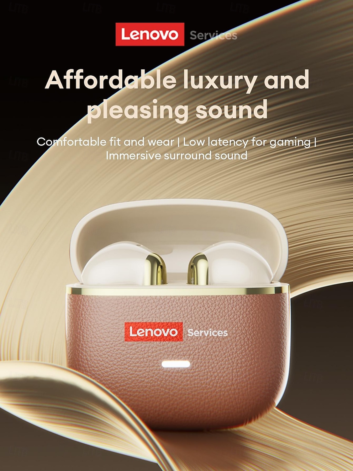 Беспроводные наушники Lenovo, наушники с чипом Bluetooth 6.0 и зарядным кейсом, 30 часов воспроизведения, объемный 360° звук с панорамным 3D-эффектом, внутриканальные наушники для игр, музыки и 2026 - $29.99 –P1