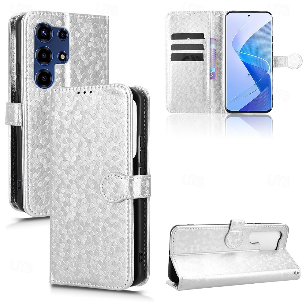 telefon Etui Til Samsung Galaxy S26 S26 Pluss S26 Ultra Lommebok-kortveske Magnetisk Helkroppsbeskyttende med nøkkelbånd Kontor / Bedrift Geometrisk mønster TPU 2026 - $16.99 –P2