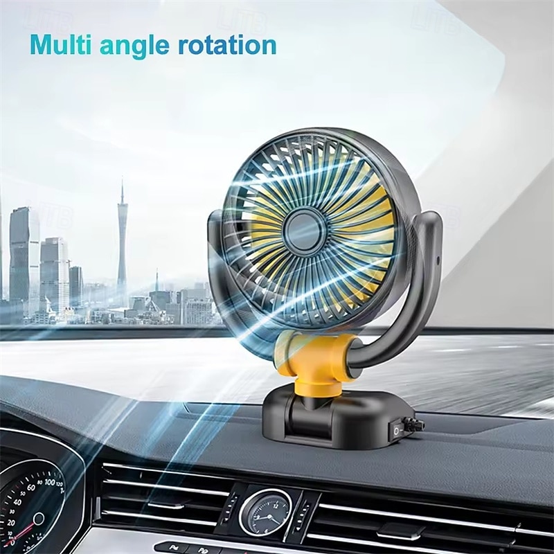 Car Fan 12V 24V USB Powered, 360° Rotatable Portable Vehicle Cooling Fan, Quiet Powerful Auto Air Circulator for Dashboard Headrest, Universal Fit for Car, SUV, Truck, RV, Van 2026 - $20.99 –P3