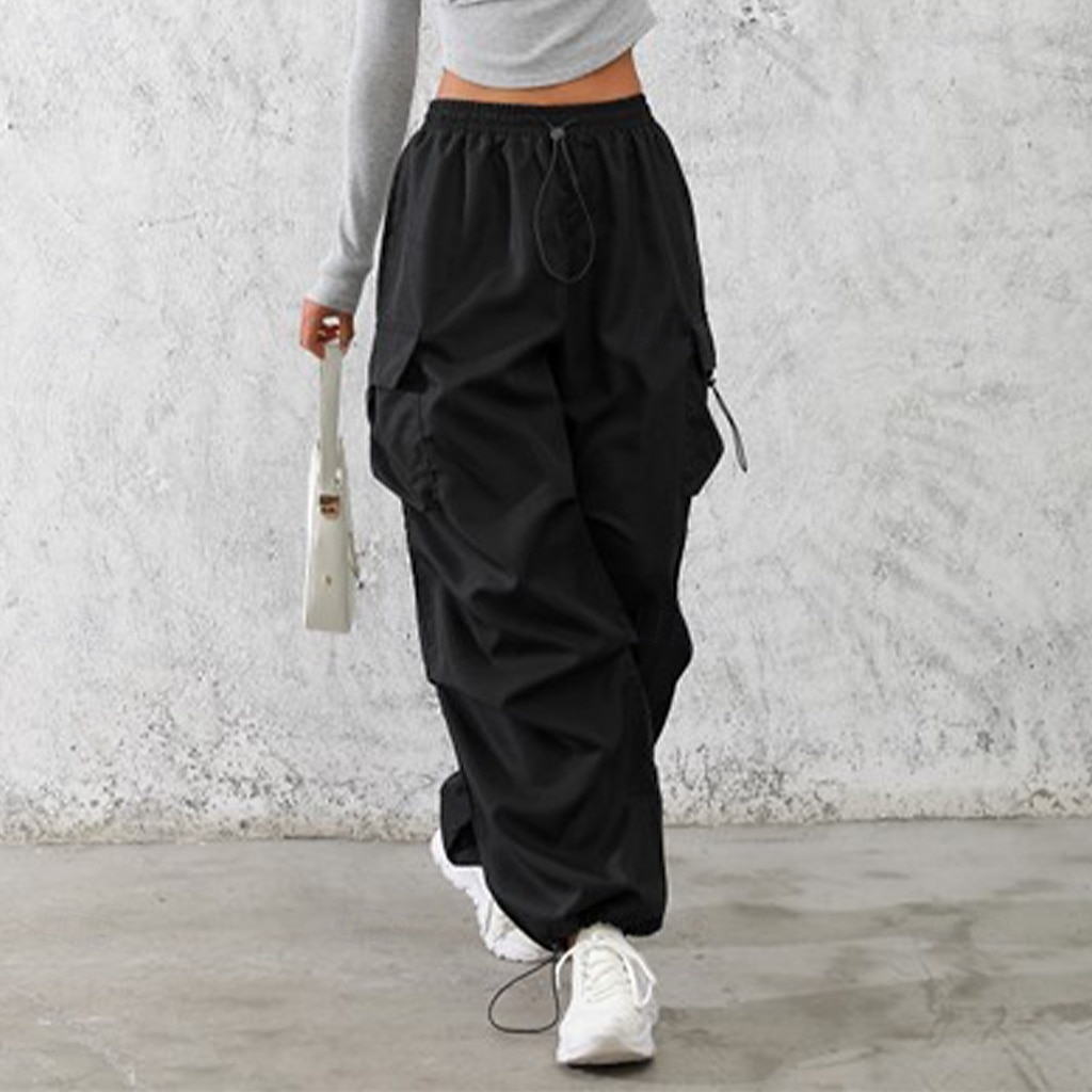 Per donna Pantaloni Cargo Pantaloni Pantaloni da Lavoro Pantaloni Estivi Vacanza Moda Casual Quotidiano Lunghezza intera Misura del girovita medio Semplice Coulisse Tasca Elastico in vita Comodit del 2026 a $34.99 –P4