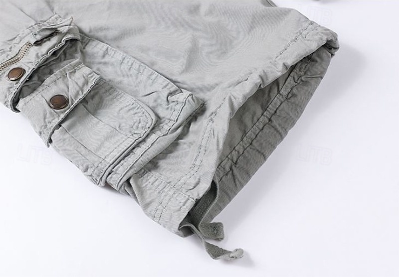 Herren Cargohose Cargohosen Cargo-Shorts Shorts Freizeitshorts Tasche Einfach Einheitliche Farbe Knielang Lässig Outdoor Streetwear Mode Streetwear Blau Schwarz Unelastisch 2026 - $18.49 –P10