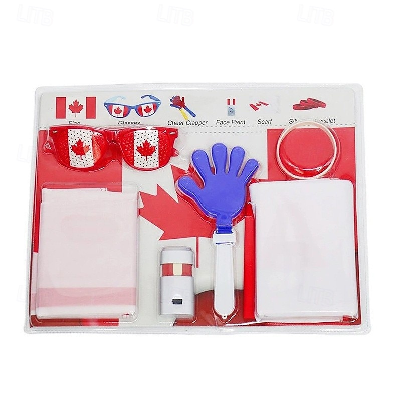 6PCS Soccer World Summer Cup Fan Accessories Set – Flag, Fan Glasses, Clapper, Face Paint, Football Supporter Cheer Props for Game Day Party 2026 - $27.99 –P2