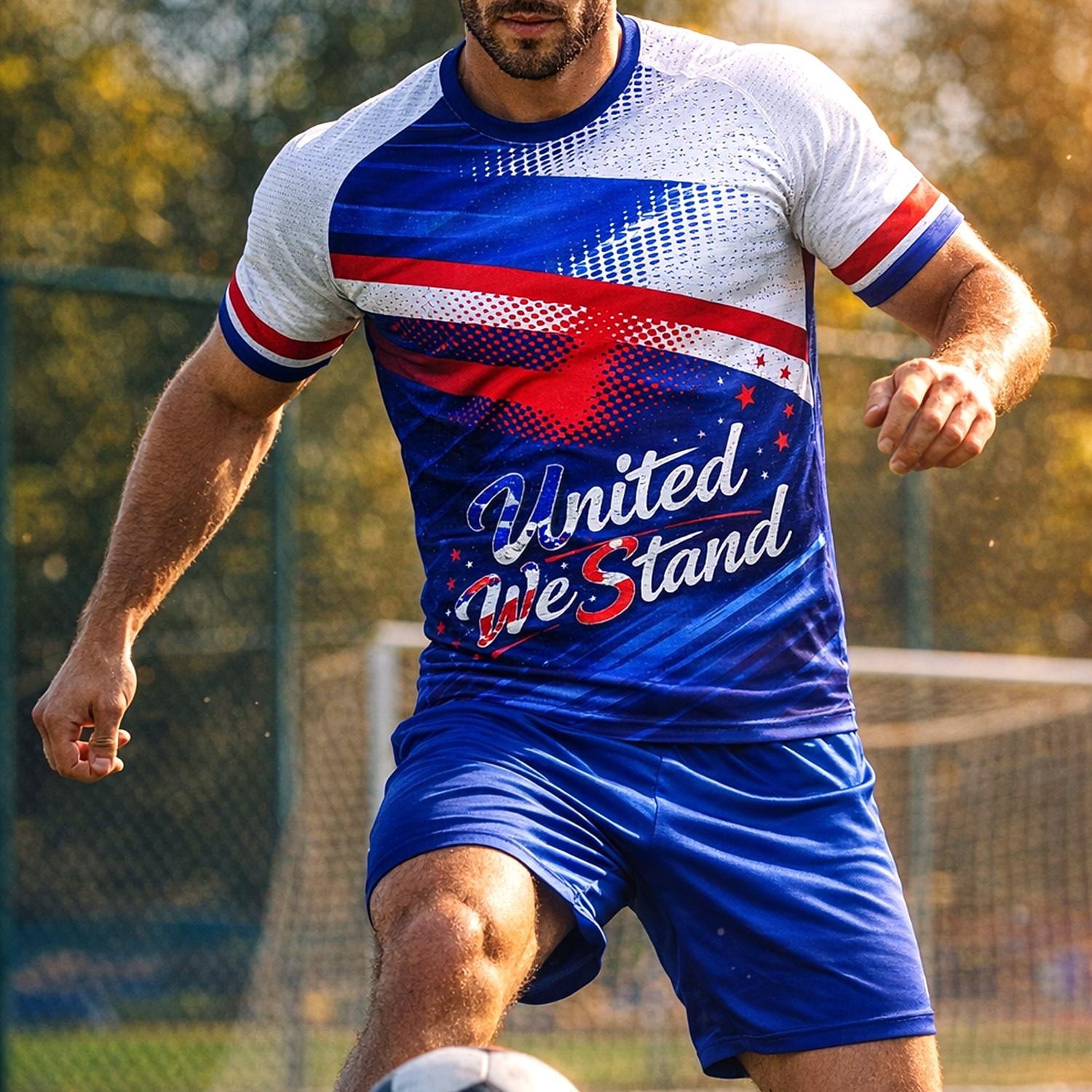 Unisexo Camisa de futebol Geométrica EUA Blusas de moletom Camiseta esportiva Verão Bloco de cor Manga Curta UPF 50 Secagem Rápida Pavio Humido Respirável Torneio Futebol Americano Casual Corrida de 2026 por $18.99 –P1