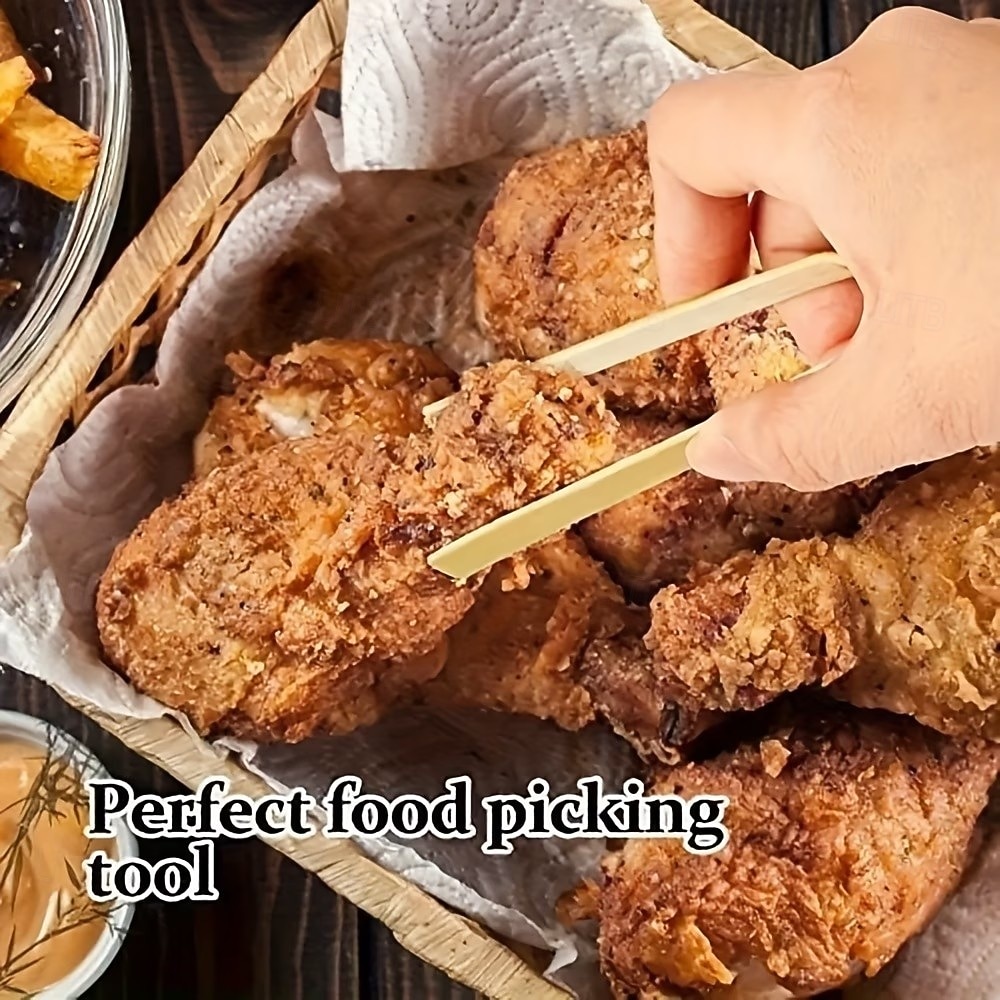 ٥٠ قطعة من الملاقط الخشبية، أدوات طبخ للاستخدام مرة واحدة، ملاقط صغيرة من الخيزران، ملاقط طبيعية للخبز والتحميص، أدوات شواء، تستخدم في محلات الشاي والقهوة، أواني طهي للشواء، مشابك طعام. 2026 - $15.99 –P2