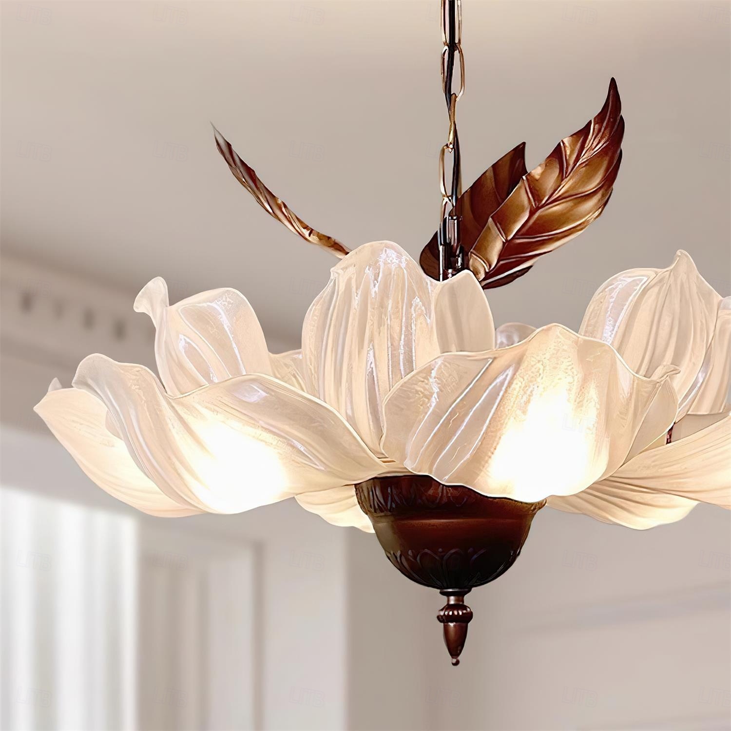 Pendant lamp Bloom Metal Acrylic Flower Chandelier Light Fixture Large Round Chandelier Hanging Ceiling Lamp 2026 - $349.99 –P7