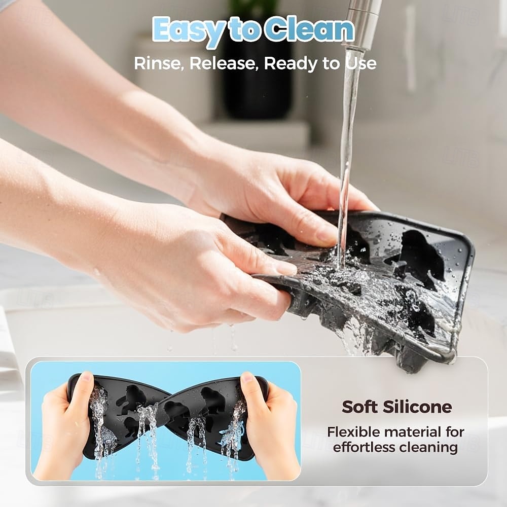 Forma de gelo Pé Grande, formas de gelo Pé Grande, cubo de gelo de silicone Sasquatch com 6 cavidades &Bandeja de picolés para drinks de Halloween com uísque, fácil de desenformar. &Pode ser lavado na de 2026 por $16.99 –P9