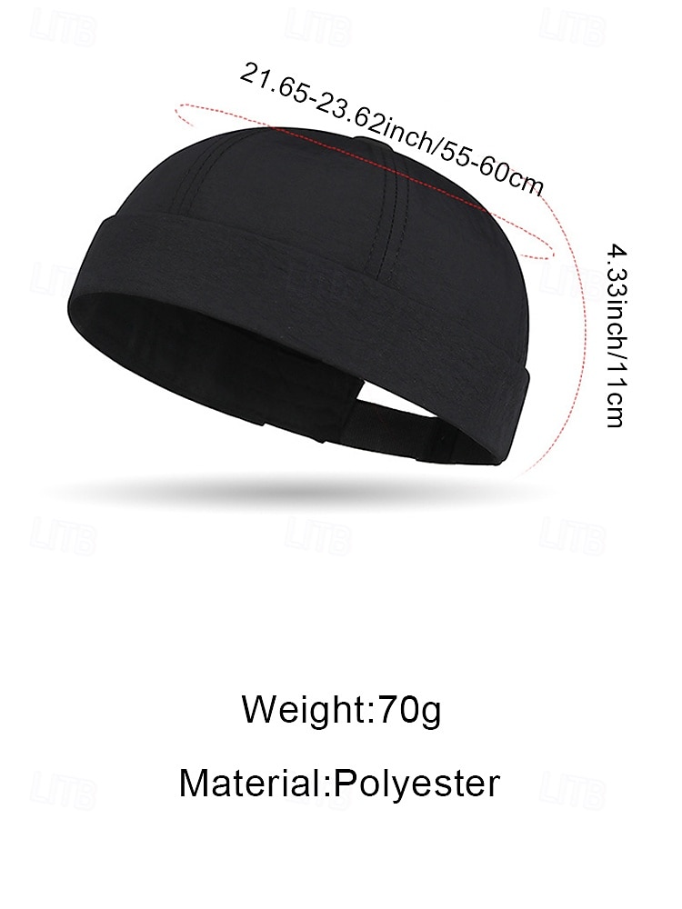 Men's Quick-drying Fabrics Brimless Hat – Adjustable Size, Multi-Color Options, Stylish and Comfortable, Ideal for Casual Everyday Wear and Outdoor Travel 2026 - $11.99 –P11