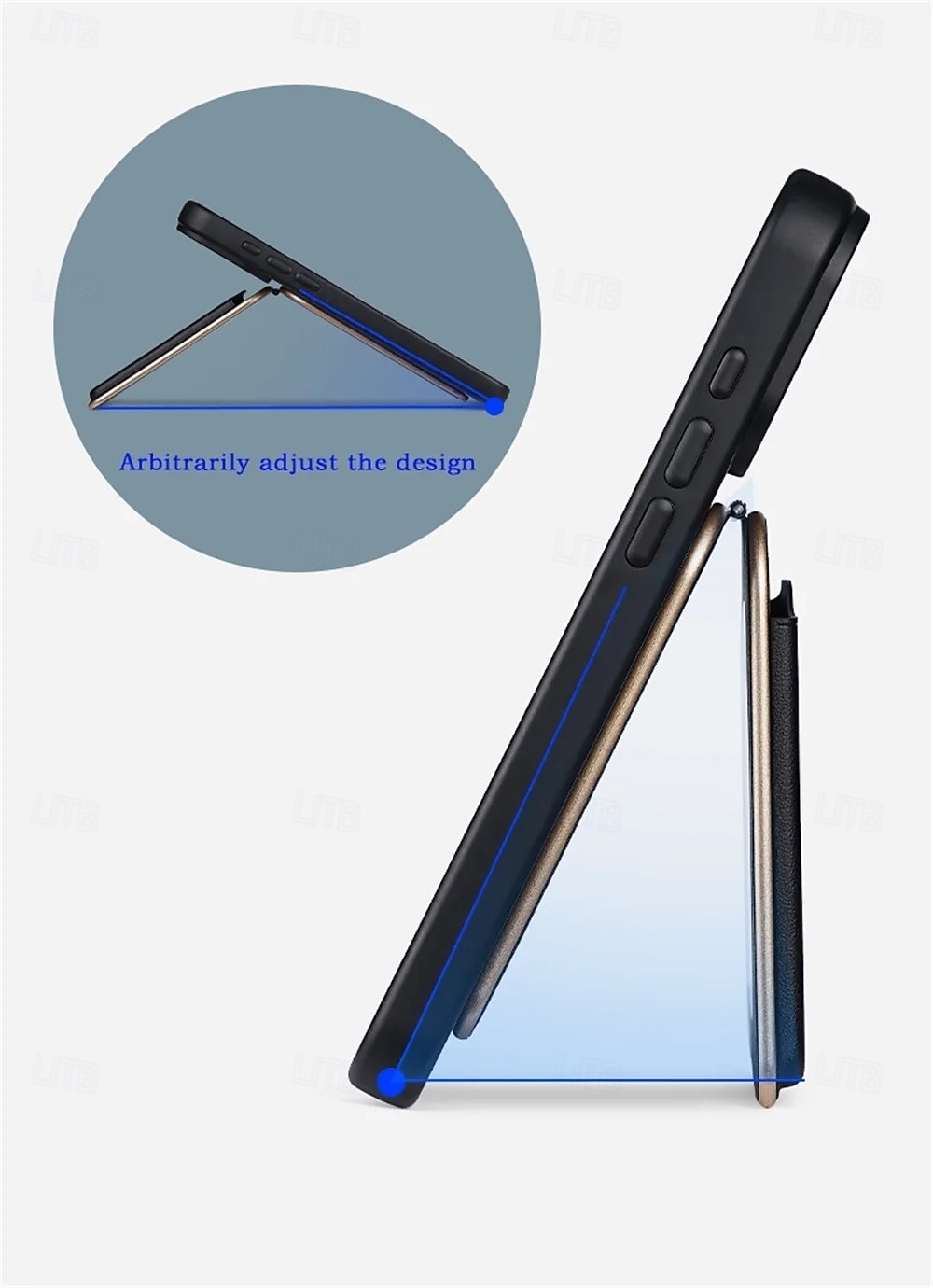 2-in-1 magnetischer MagSafe-Wallet-Ständer, magnetisches Leder-Kartenetui für iPhone 17, 16, 15 Pro Max Serie mit verstellbarer Halterung 2026 - $22.99 –P12