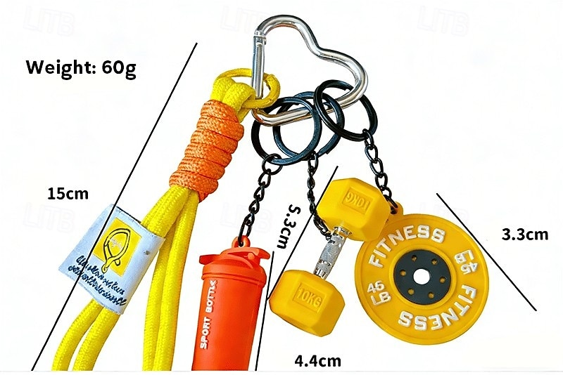 DIY Mini Gym Barbell Plate Keychain, Creative Fitness Weight Plate Keyring Pendant, Sport Lover Key Chain for Car Keys, Bag Charm, Couple Gift, Gym Lover Accessories 2026 - $9.99 –P8