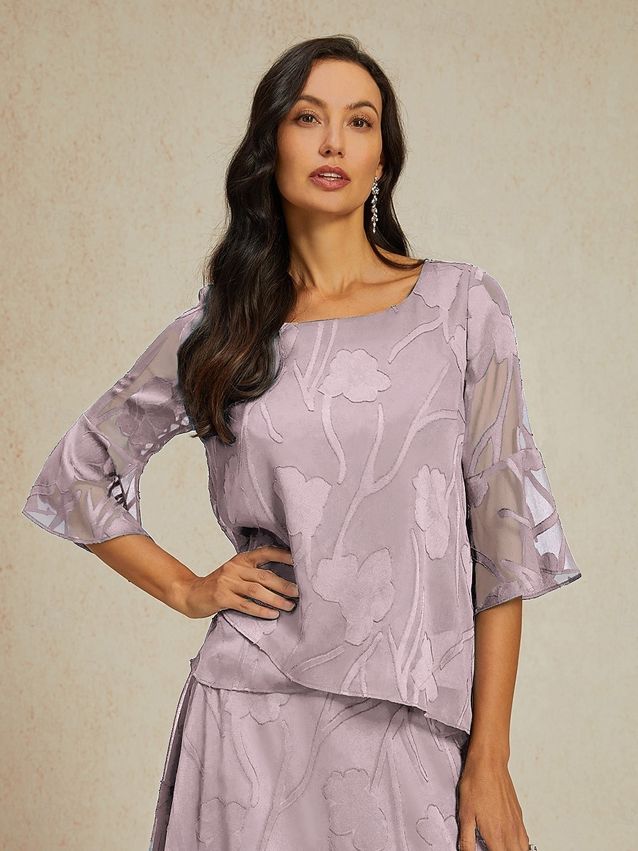 Damen Spitzenbluse Bluse Elegante Oberteile Chiffon Tops Asymmetrischer Saum Einfarbig Blumen Grafik Elegant Stilvoll Basic Halbarm Flattrige Ärmel U-Boot-Ausschnitt Normale Oberteile Täglich Arbeit 2026 - €58.48 –P1