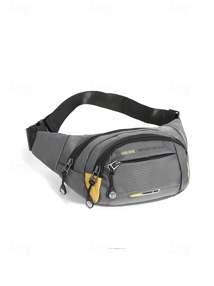 Ανδρική τσάντα μέσης από νάιλον, πολύχρωμη τσάντα μέσης μεγάλης χωρητικότητας με πολλαπλές τσέπες, ρυθμιζόμενη ζώνη, τσάντα χιαστί στήθους για καθημερινή χρήση, πεζοπορία, υπαίθρια αθλήματα και ταξίδια 2026 - $11.99 –P7