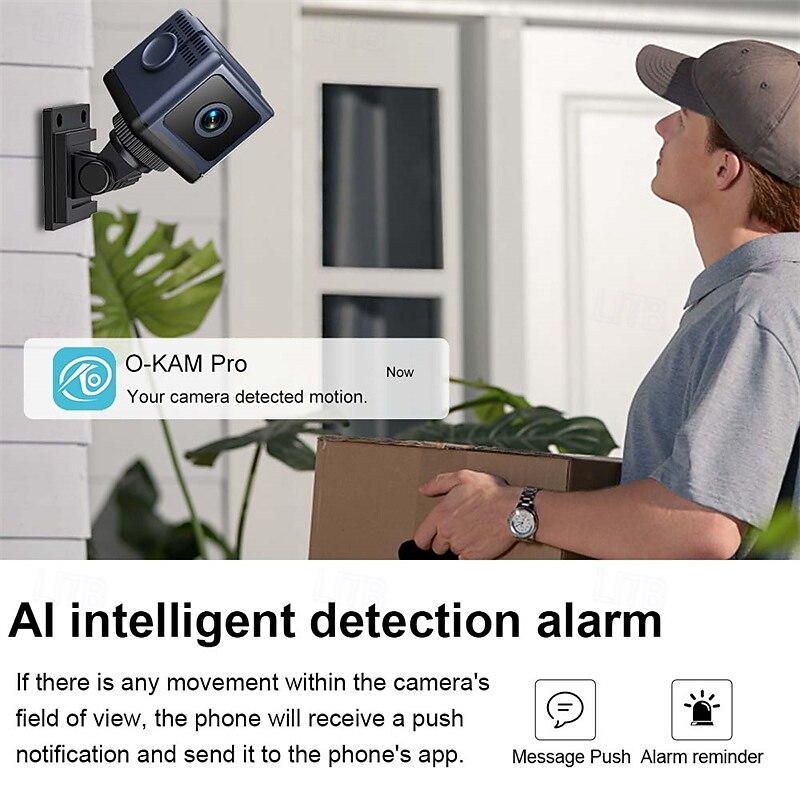Έξυπνος ασύρματος συναγερμός με κάμερα ασφαλείας με ανίχνευση κίνησης, μίνι κάμερα με αφαιρούμενη βάση 2026 - $46.99 –P6