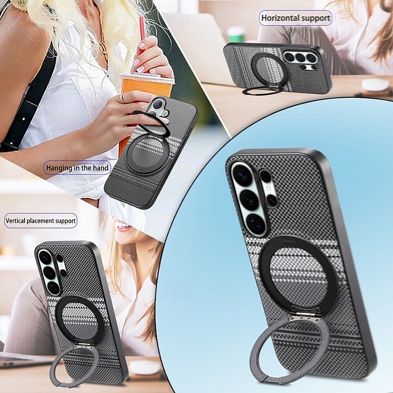 Phone Case For Samsung Galaxy S26 S25 Edge S24 FE S23 Ultra Plus A56 A36 A26 A16 A35 5G A15 Magnetic Adsorption with Stand Holder Shockproof TPU PU Leather 2026 - $16.99 –P11