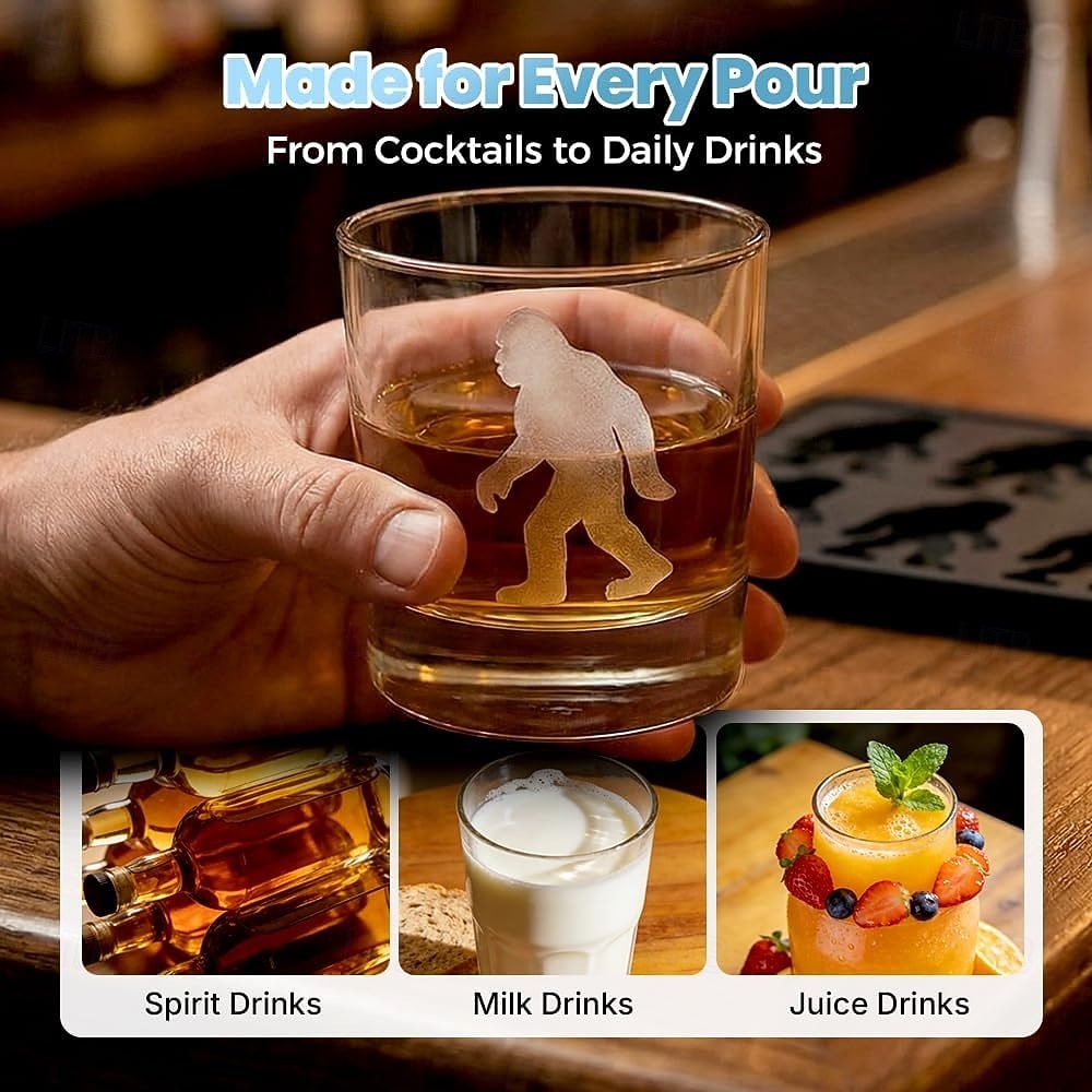 Forma de gelo Pé Grande, formas de gelo Pé Grande, cubo de gelo de silicone Sasquatch com 6 cavidades &Bandeja de picolés para drinks de Halloween com uísque, fácil de desenformar. &Pode ser lavado na de 2026 por $16.99 –P7