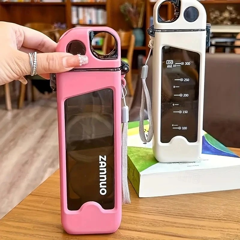 350ml Plastic Water Bottle Leak-proof Square Cup Sports Bottle with Lockable Lid and Measurements for Outdoor Sports Travel Cup Sports Bottle with Lockable Lid&Scale for Outdoor Sports Travel Cup 2026 - $19.99 –P5