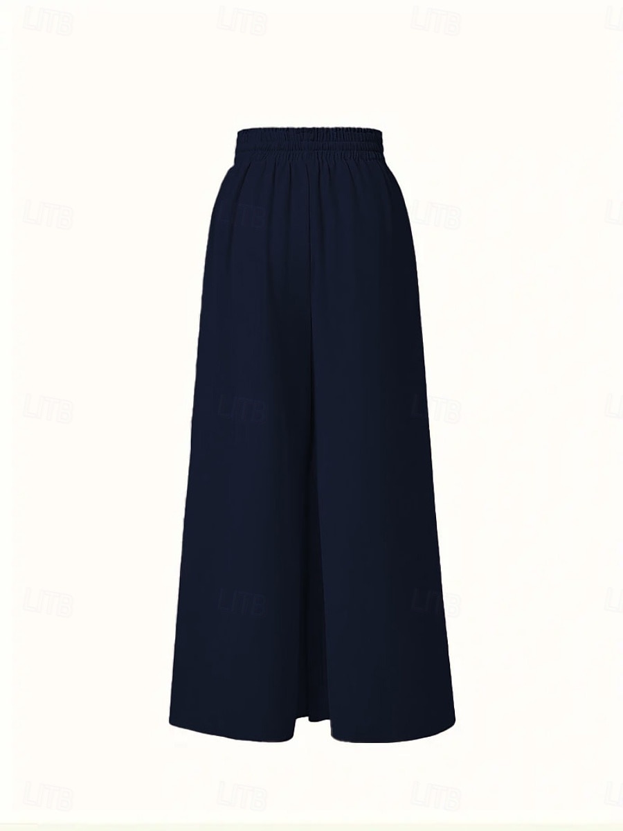 Dam Trosor Kinesiska Aktiv Streetwear Ledigt Fullängd Medium Midja Slät Snörning Bekväm Oelastisk Dagligen Utomhus Gata Aprikos Svart Mörk marin Kaki Sommar Vår Lös passning 2026 - $22.99 –P17