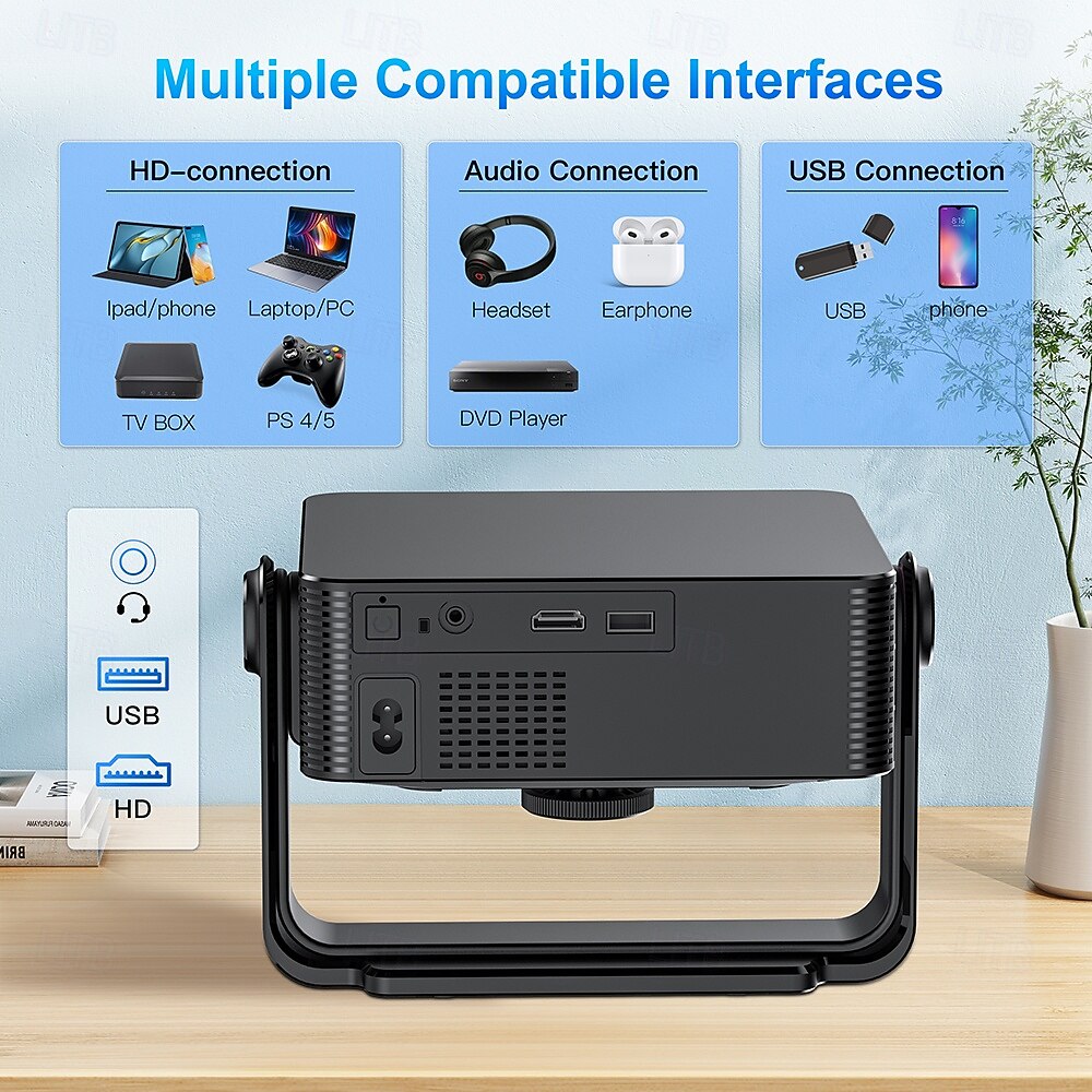 Native 1080P 5G Smart Projector, 8K Supported Android 13.0 Movie Projector for Soccer Watch Party, HDR 10+ Home Theater for Football Tournament, Stadium Experience for Championship Game Night 2026 - $181.99 –P13