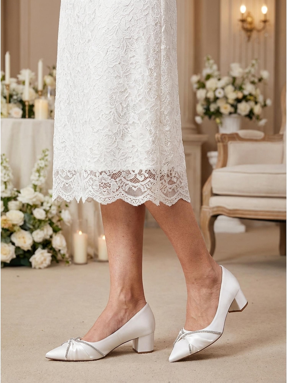 Sapatos de salto grosso femininos - elegantes sapatos azul-marinho para a mãe da noiva em casamentos na cidade. de 2026 por $69.99 –P3