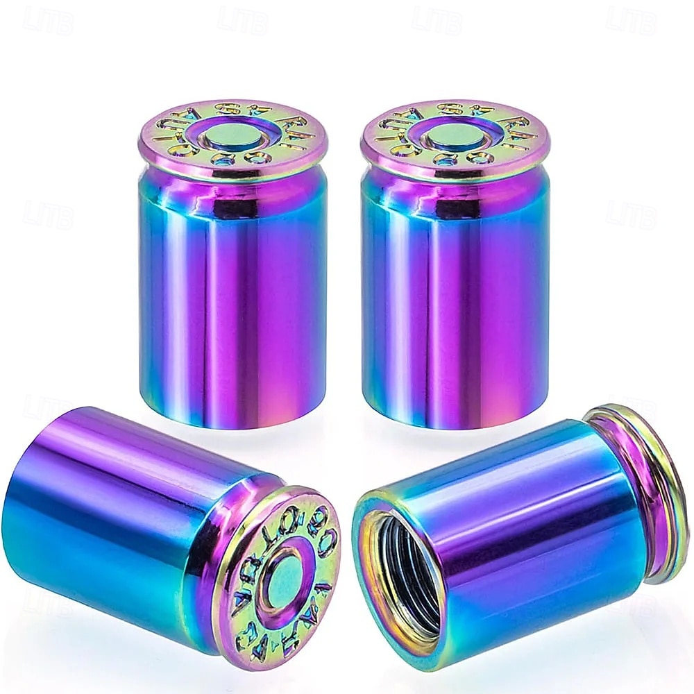 4 tapones para válvula de neumático con forma de bala, de aleación de aluminio, para coches, SUV, camiones, bicicletas, motocicletas y bicicletas. 2026 - $9.99 –P1