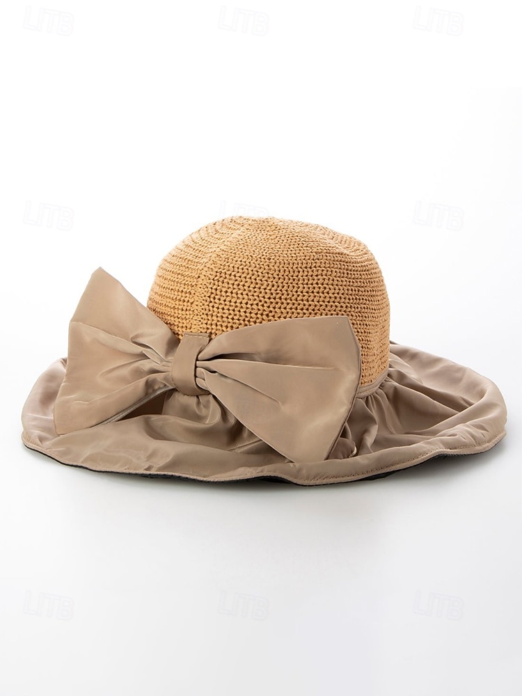 Женская складная солнцезащитная шляпа в стиле бохо с чехлом для хранения, портативная пляжная шляпа из полиэстера с широкими полями, различных цветов, для повседневной носки, путешествий, отдыха и курортного отдыха. 2026 - $11.99 –P8
