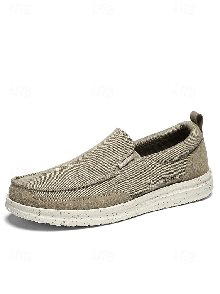 mocassini slip-on in tela da uomo, leggeri e traspiranti, comode scarpe da resort all'aperto per viaggi, passeggiate e abbigliamento casual del 2026 a $42.99 –P9
