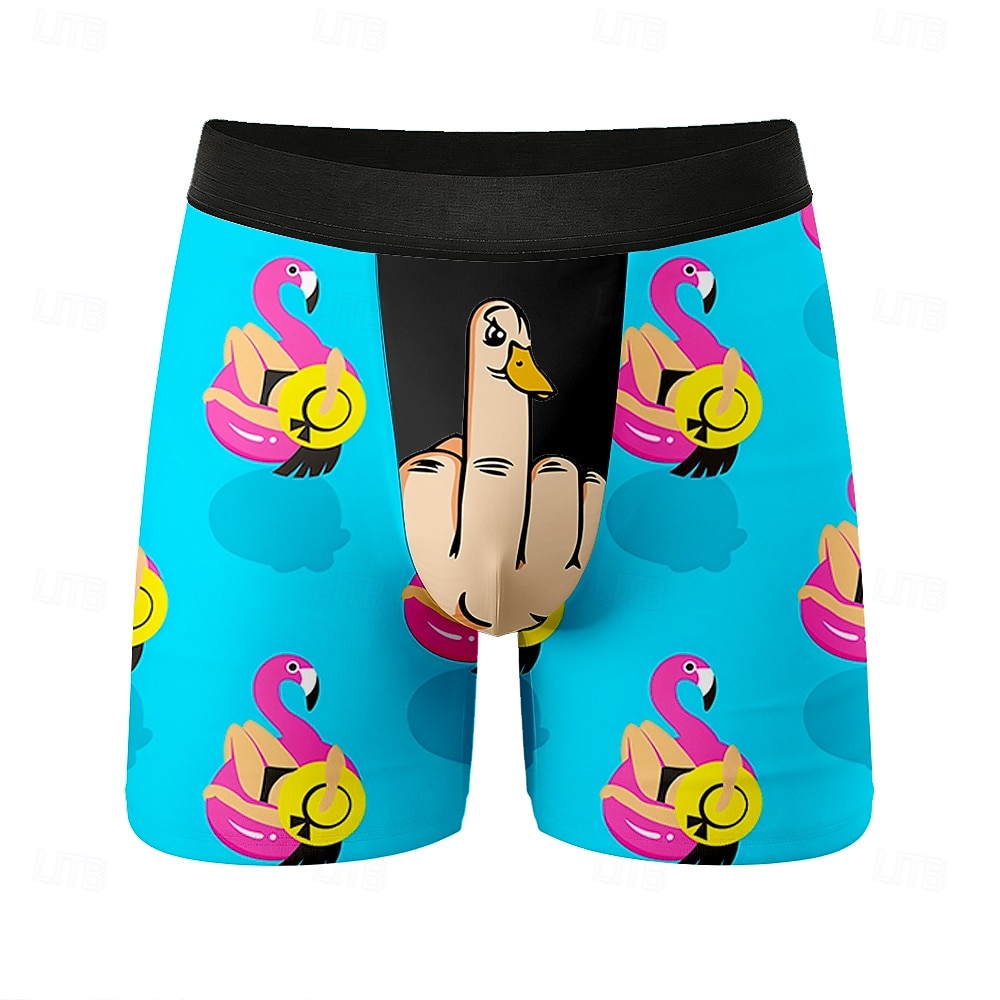 Homme Animal Dessin animé Flamant rose Boxers extensibles Caleçons de Bain Shorts de bain boxeur Drôle Occasionnel Maison Vacances à la Plage Ceinture Élastique Évacuation de l'humidit de 2026 ? $16.99 –P1