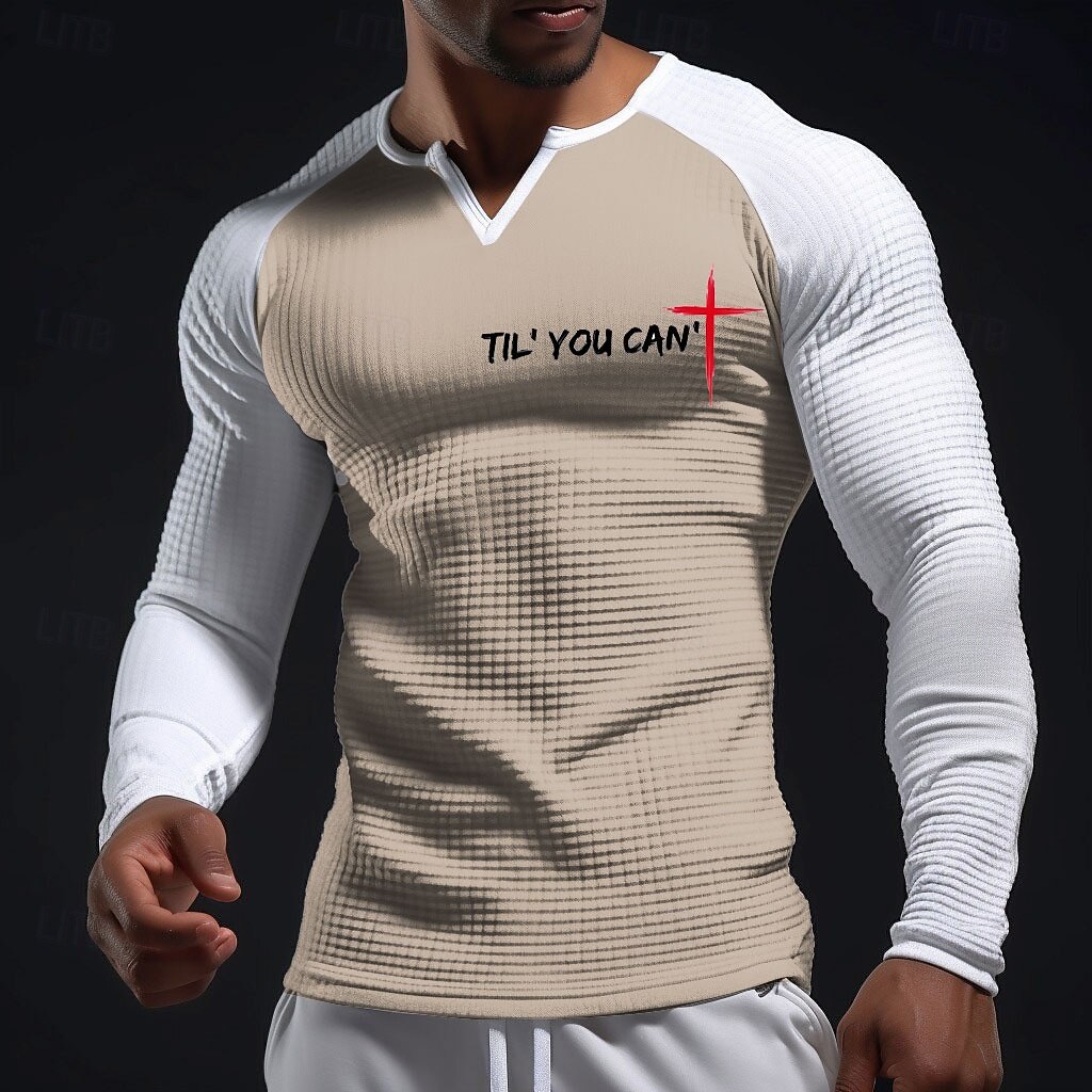 Chemise Bibles pour Hommes Croisés Bible Jusqu'à Ce Que Tu Puisses' Chemise à Col Henley V-Neck Manches Longues Graphique Texturé Waffle Ajustement Slim Fit Muscle Église Vêtements Designer de 2026 ? $23.99 –P6
